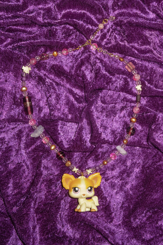 fluffy pup BFF's LPS necklace