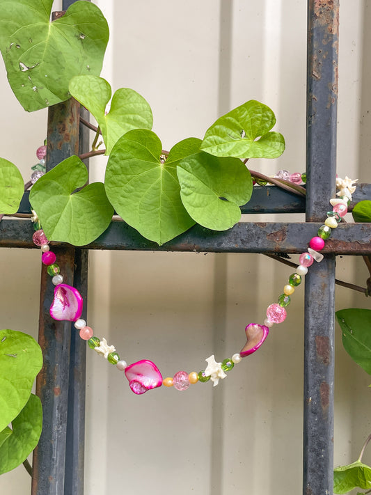 spring flowers necklace